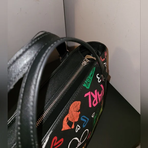 Karl Lagerfeld Adele Paris graffiti satchel - Picture 9 of 10